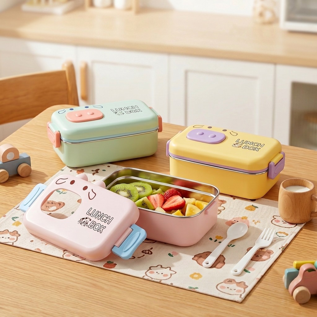Food Snacks For Kids - Kotak Bento Baja Tahan Karat 304