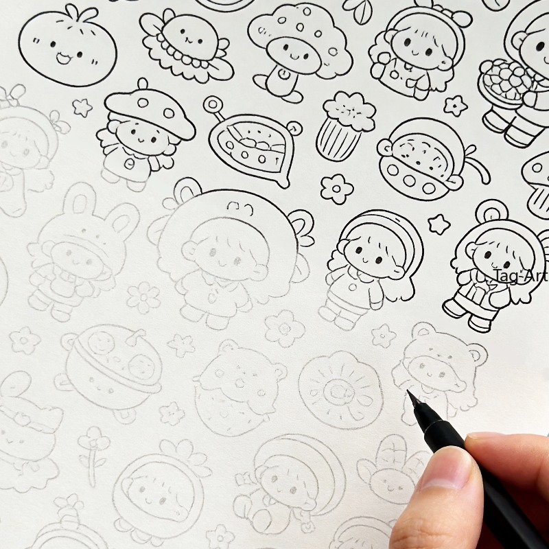 Food And Snacks Coloring Book Bold And Easy - Buku Gambar Tangan untuk Menghilangkan Kecemasan,