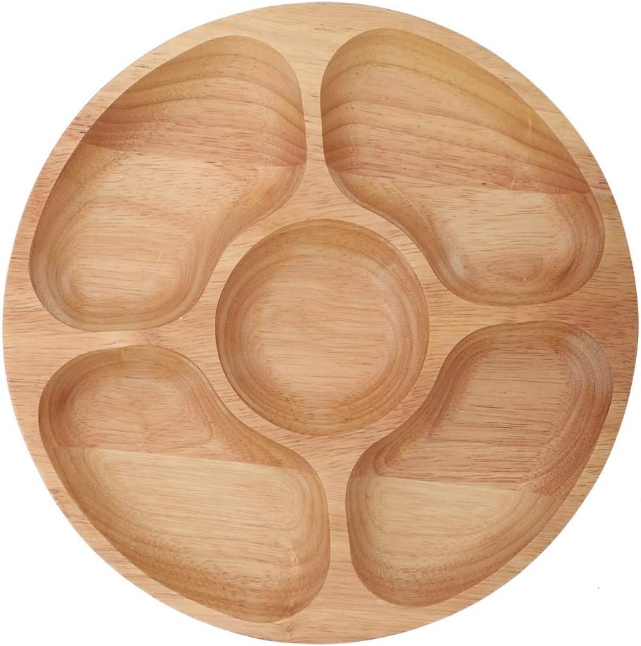 Food Platter Snacks - Nampan Sajian Kayu 5 Seksi, Piring