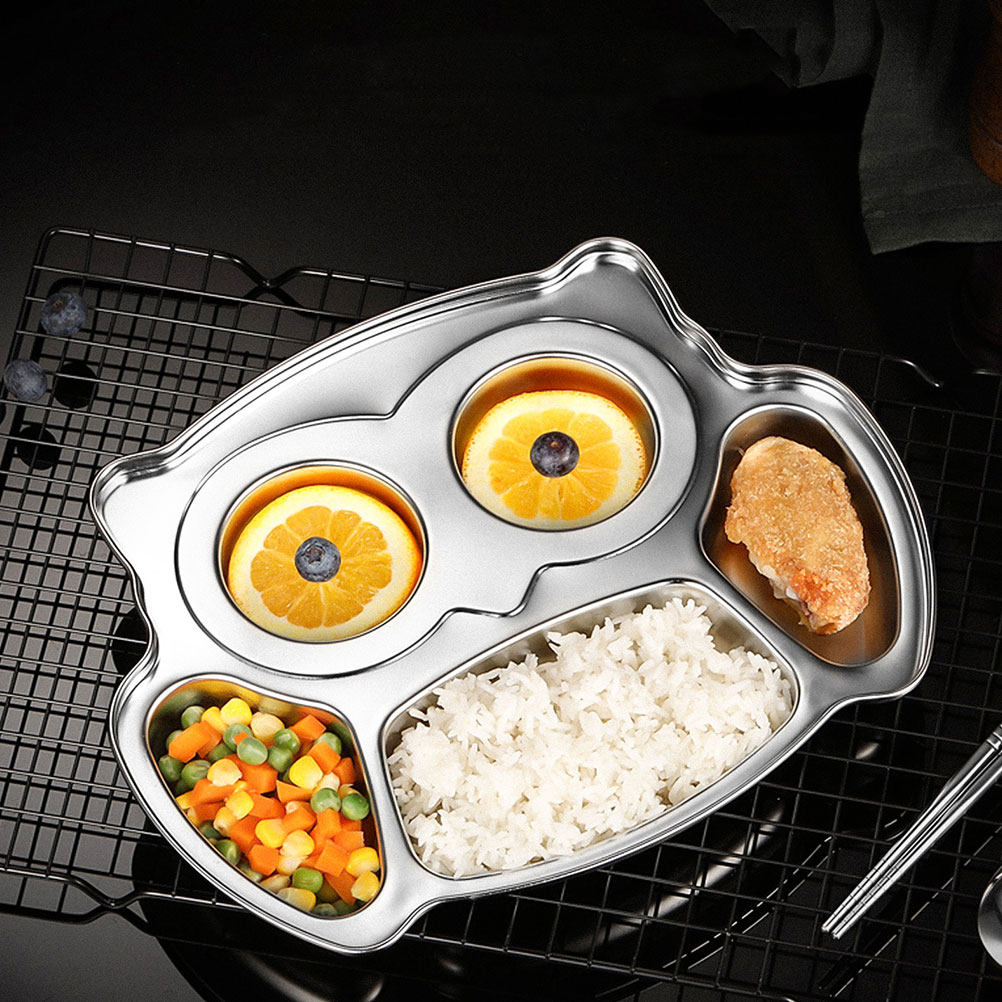 Food Snacks For Kids - 2 Buah Piring Makanan Terbagi dari