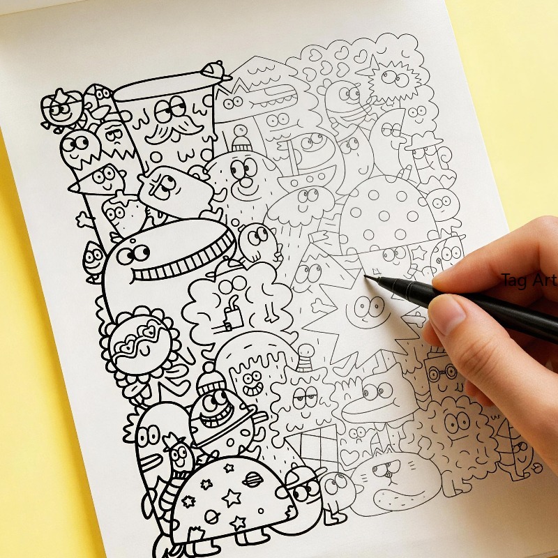 Buku Gambar Tangan untuk Mengh - Food And Snacks Coloring Book Bold And Easy ulasan dan harga