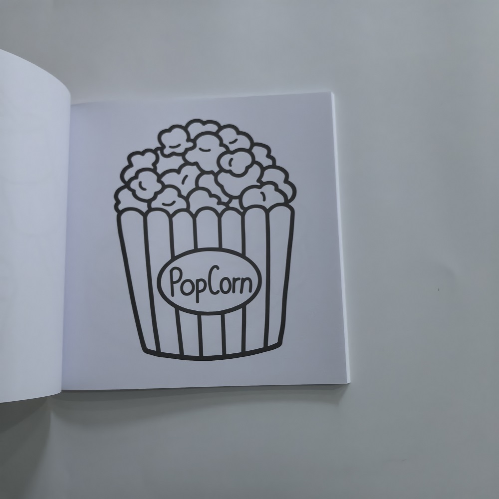 Buku Mewarnai Makanan, Minuman - Food And Snacks Coloring Book Bold And Easy ulasan dan harga