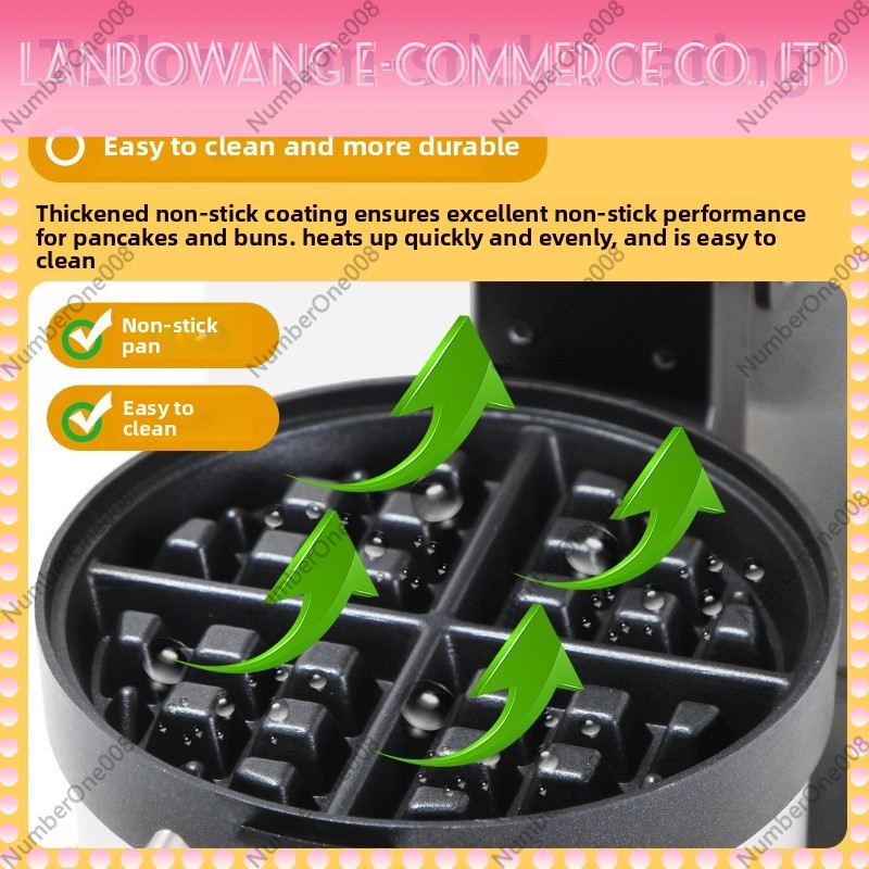 Pembuat Waffle Putar Anti Leng - Food Snacks Business ulasan dan harga