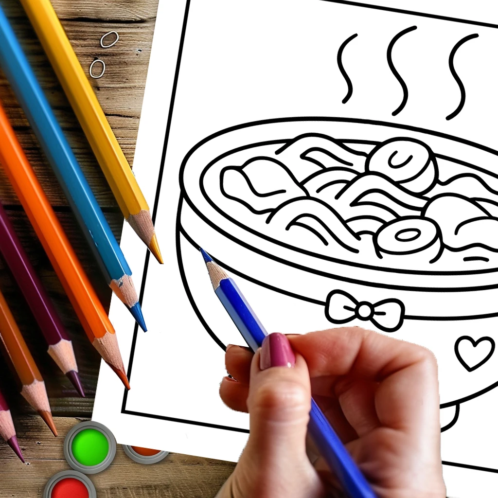 Buku Mewarnai Comfort Food unt - Food And Snacks Coloring Book Bold And Easy ulasan dan harga