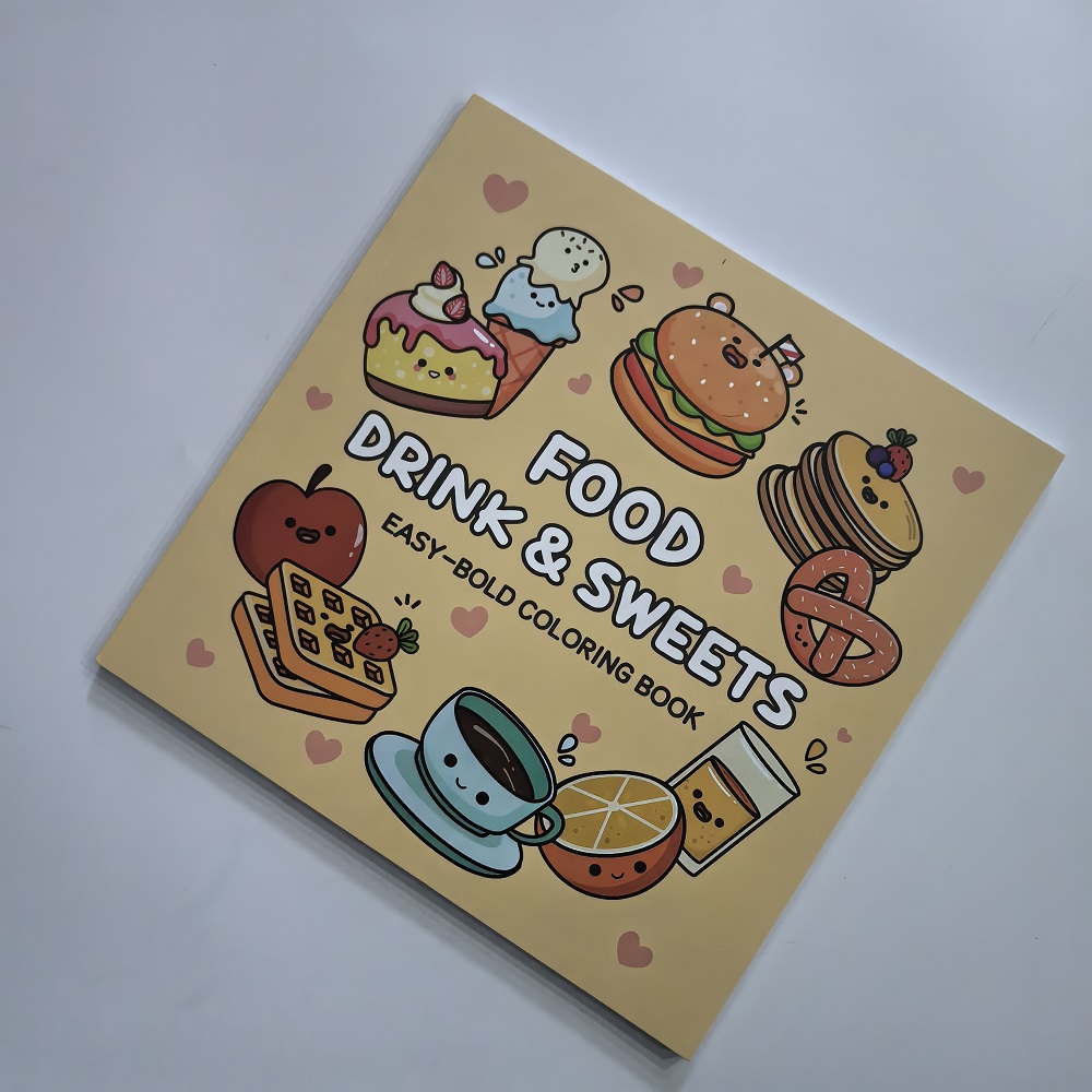 Buku Mewarnai Mudah untuk Dewa - Food And Snacks Coloring Book Bold And Easy ulasan dan harga