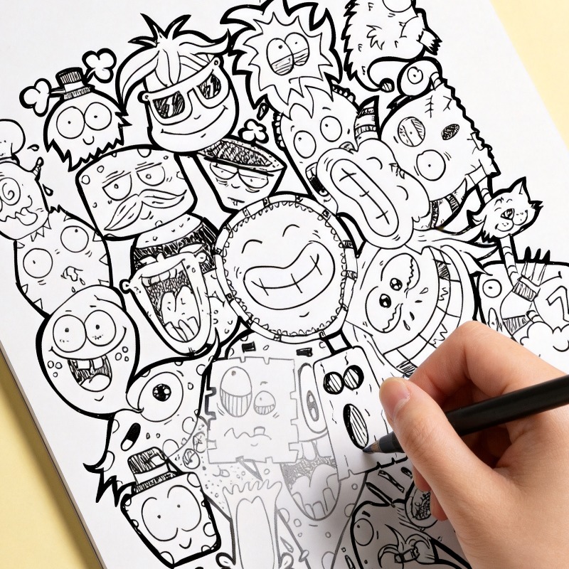 Buku Mewarnai Gambar Tangan un - Food And Snacks Coloring Book Bold And Easy ulasan dan harga