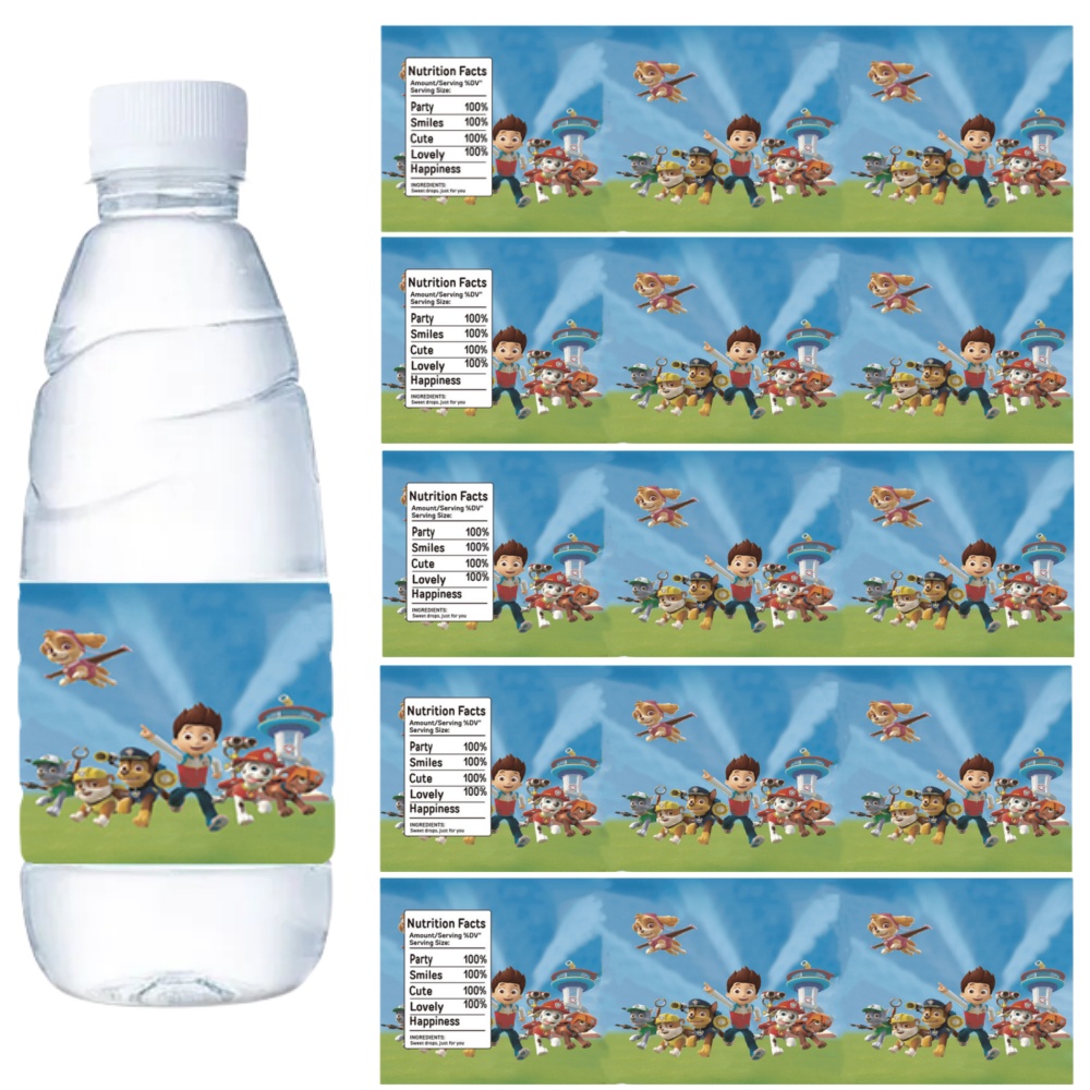 Paw Patrol stiker label botol  - Candy Sour Strip ulasan dan harga