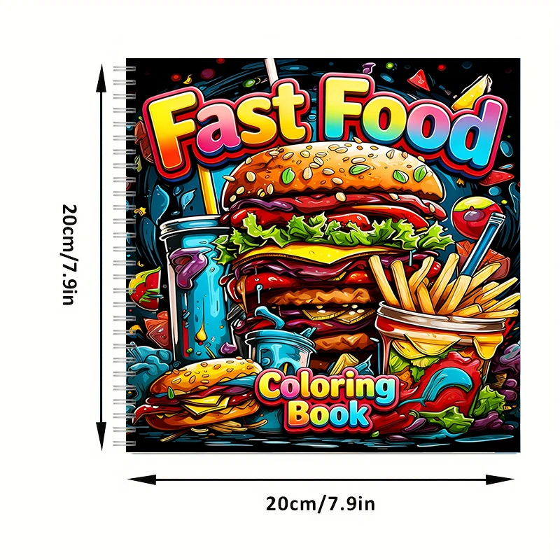 Buku Mewarnai Makanan Cepat Sa - Food And Snacks Coloring Book Bold And Easy ulasan dan harga
